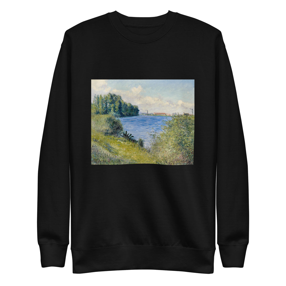Black Sweater The Seine At Argenteuil Painting In High Resolution Signature