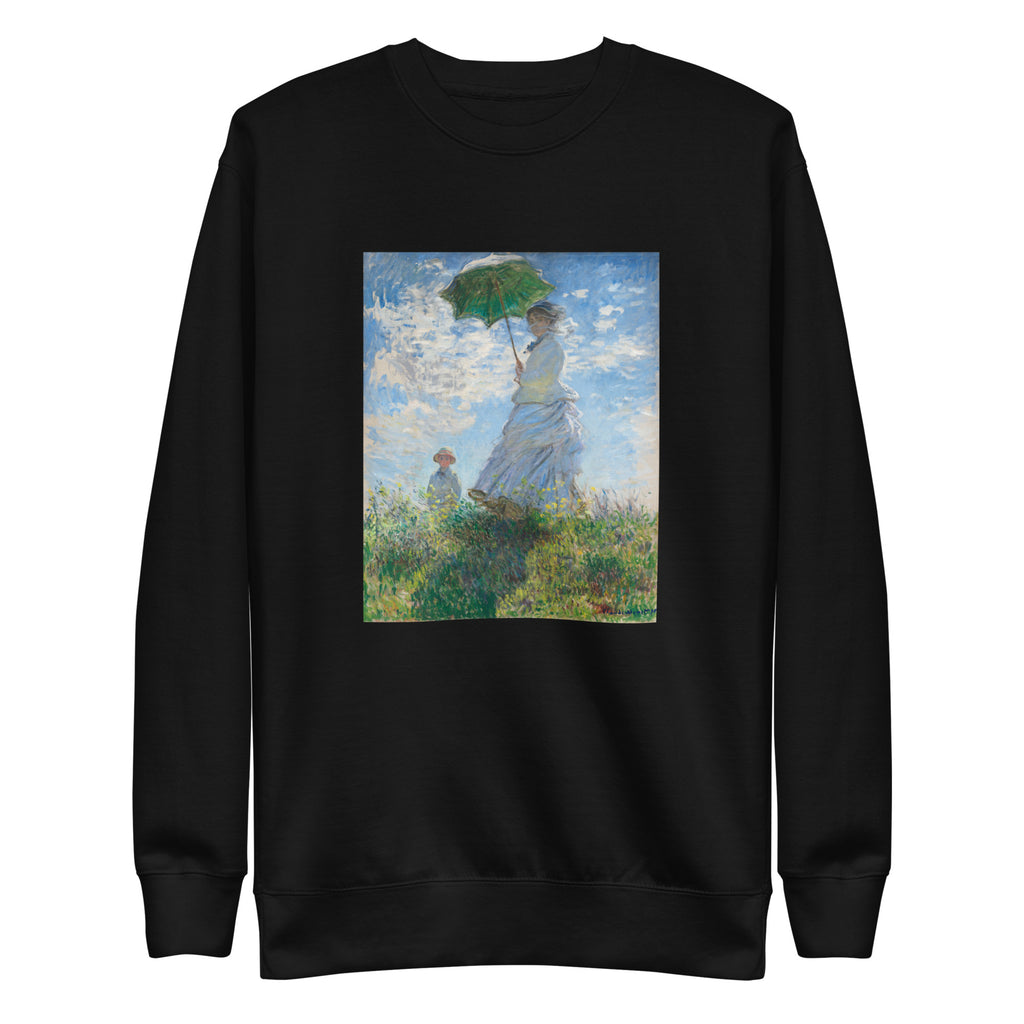 Black Sweater Claude Monet S Madame Monet And Her Son Woman With A Parasol Famous Painting Signature