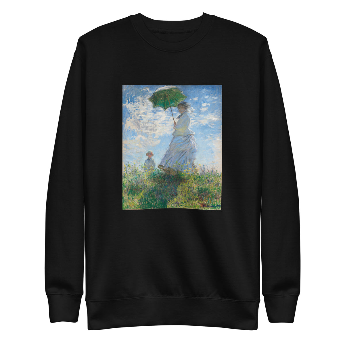Black Sweater Claude Monet S Madame Monet And Her Son Woman With A Parasol Famous Painting Signature