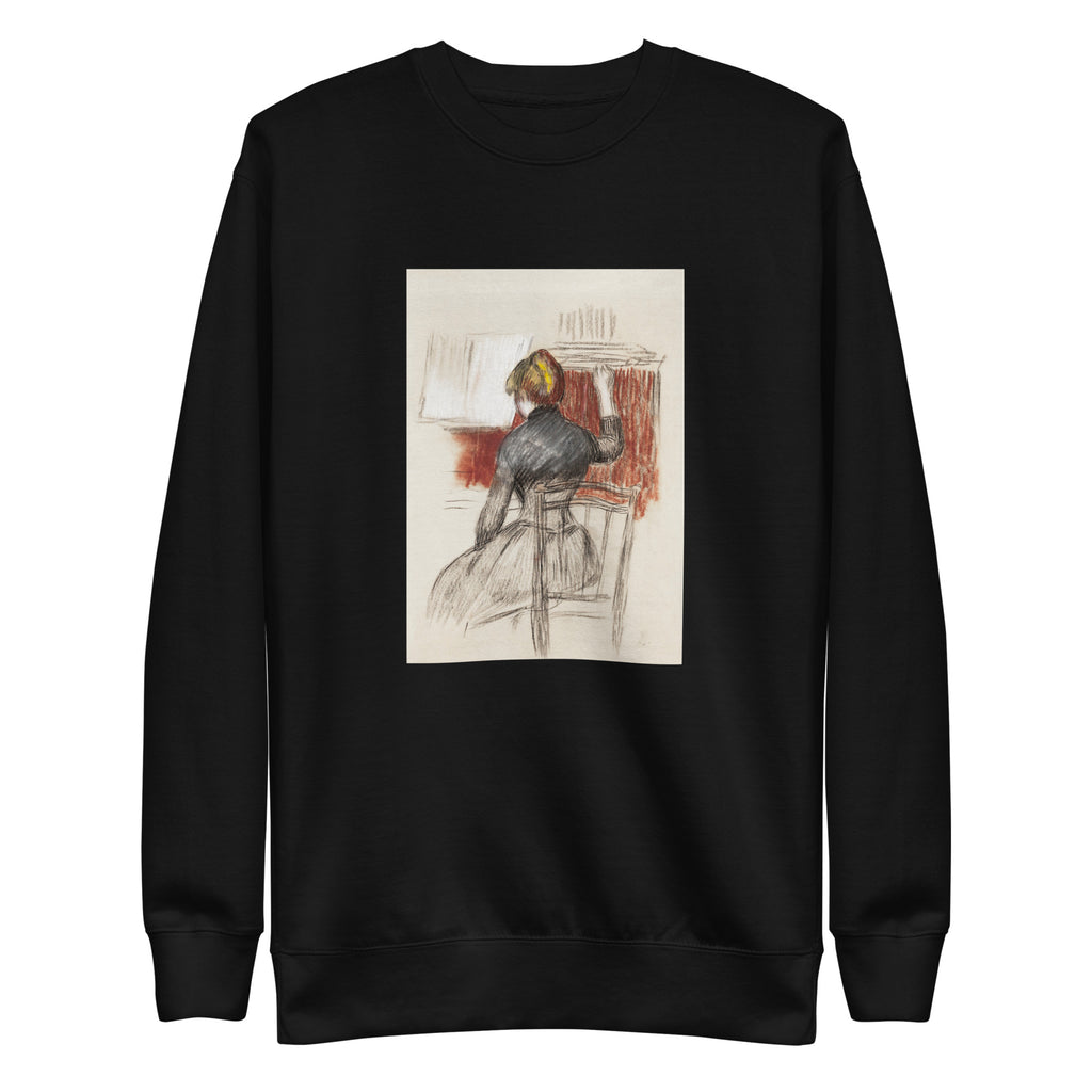 Black Sweater Woman At A Piano Signature