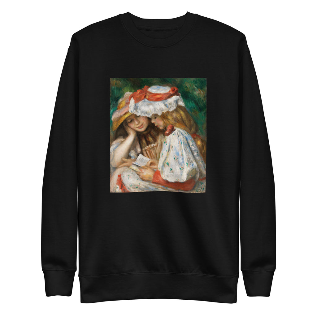 Black Sweater Two Girls Reading C 1890 1891 Signature