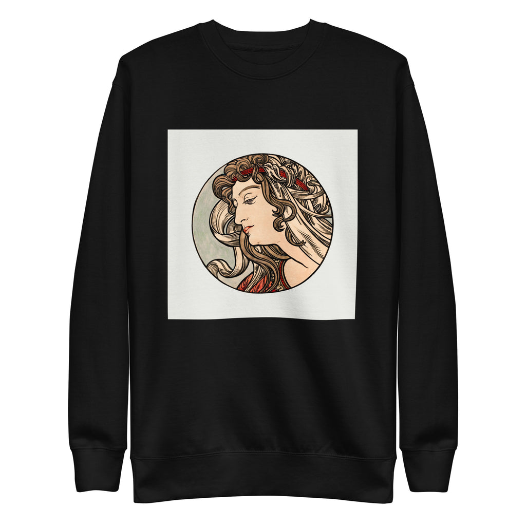 Black Sweater Stained Glass Fouquet Mucha V Signature