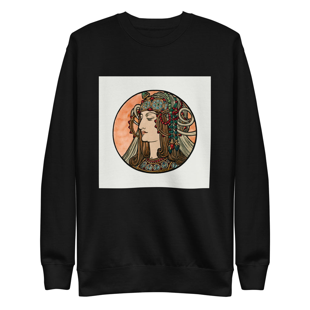 Black Sweater Stained Glass Fouquet Mucha VI Signature