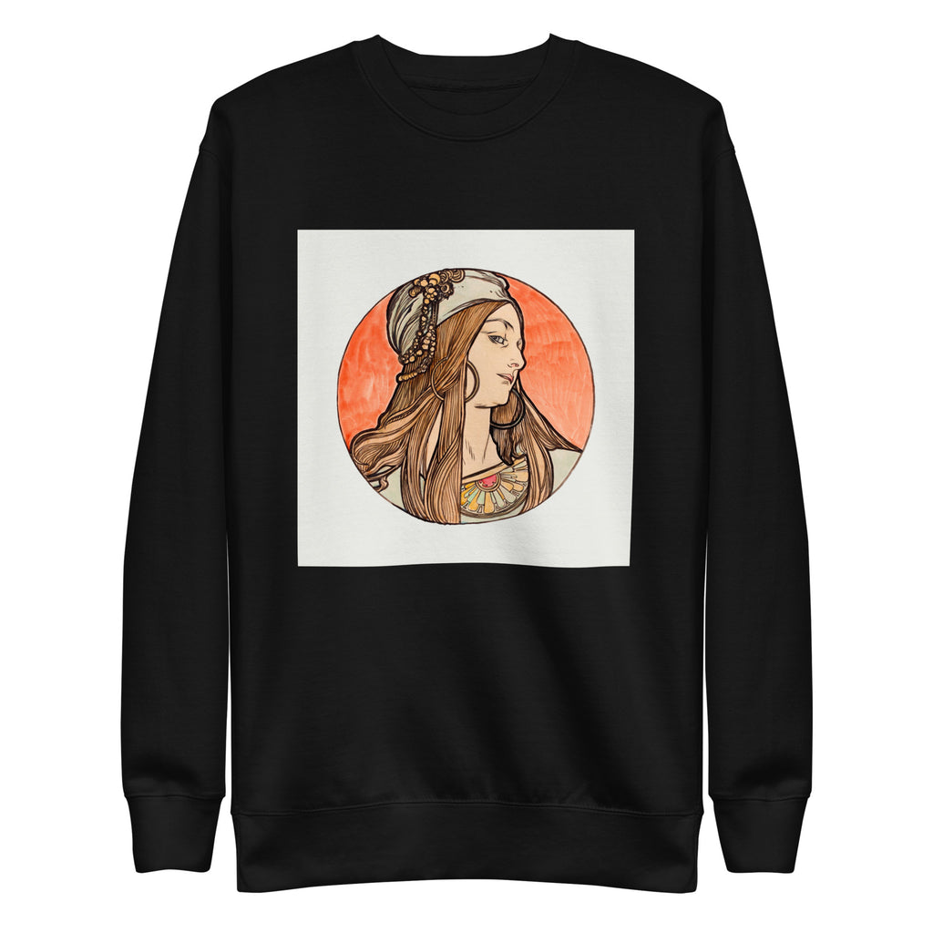 Black Sweater Stained Glass Fouquet Mucha VIII Signature
