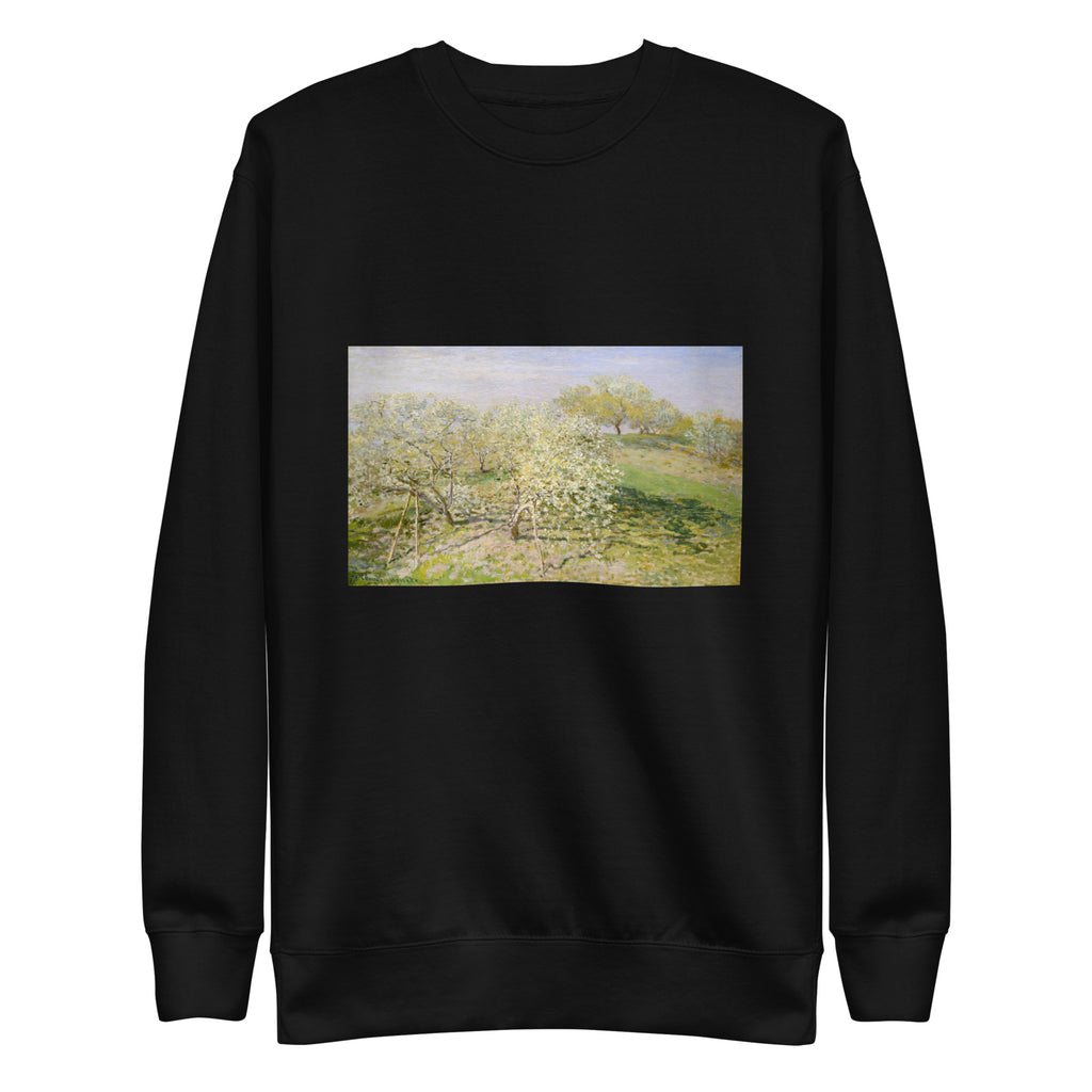 Black Sweater Spring Fruit Trees In Bloom Signature