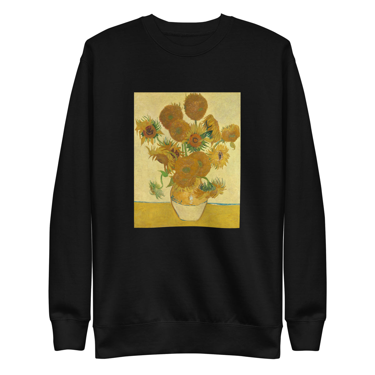Black Sweater Vincent Van Gogh S Sunflowers Famous Still Life Painting Signature