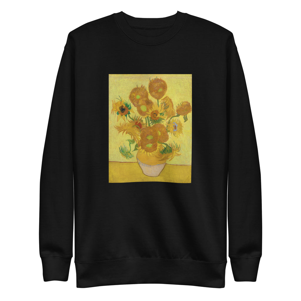 Black Sweater Vincent Van Gogh S Sunflowers Famous Painting Signature