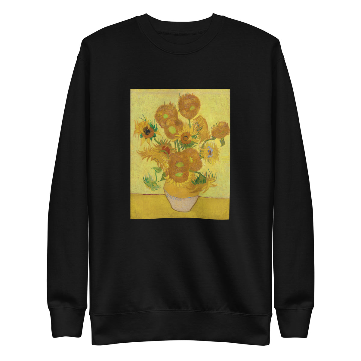 Black Sweater Vincent Van Gogh S Sunflowers Famous Painting Signature