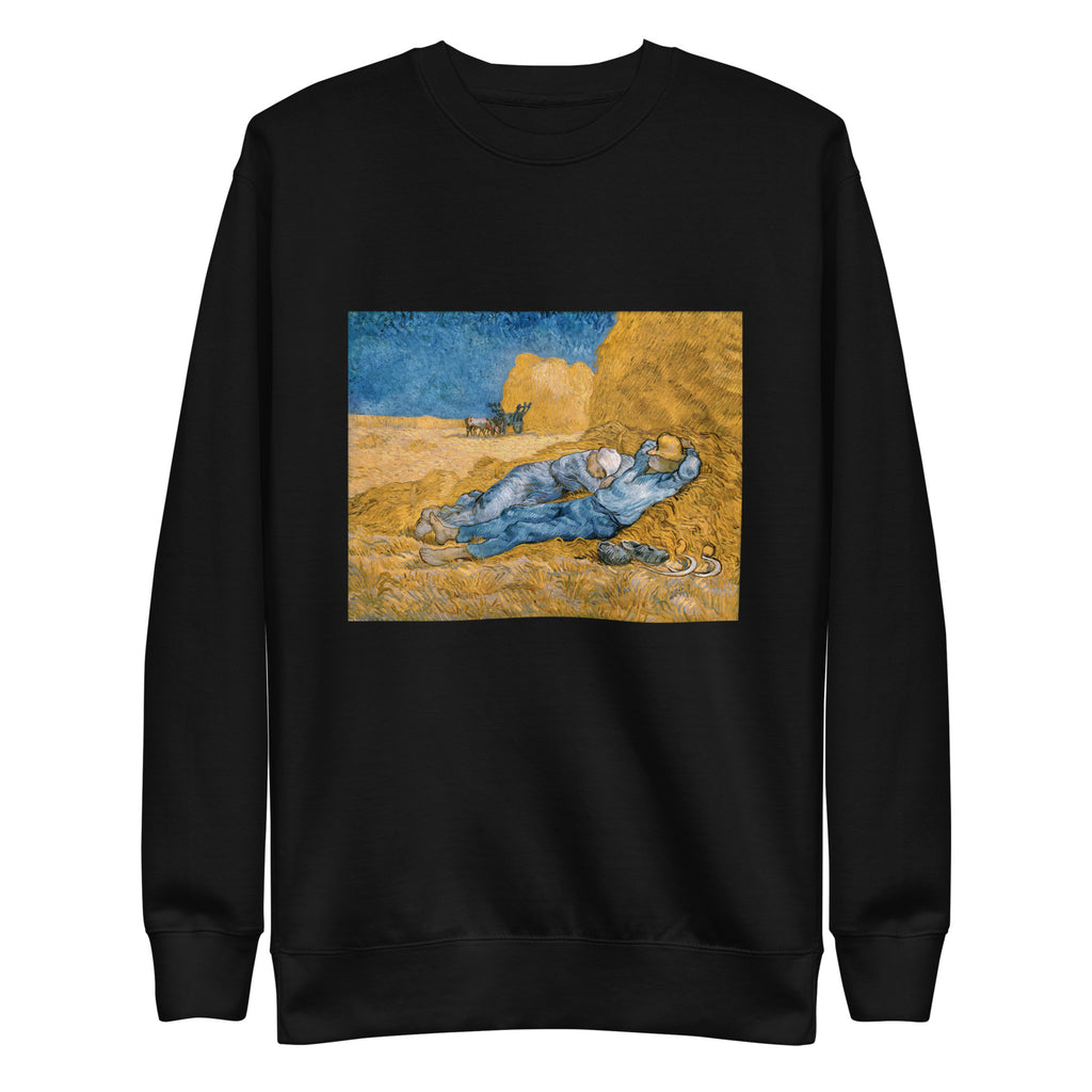 Black Sweater Vincent Van Gogh S The Siesta Famous Painting Signature
