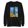 Black Sweater Vincent Van Gogh S Road With Cypress And Star Famous Painting Signature