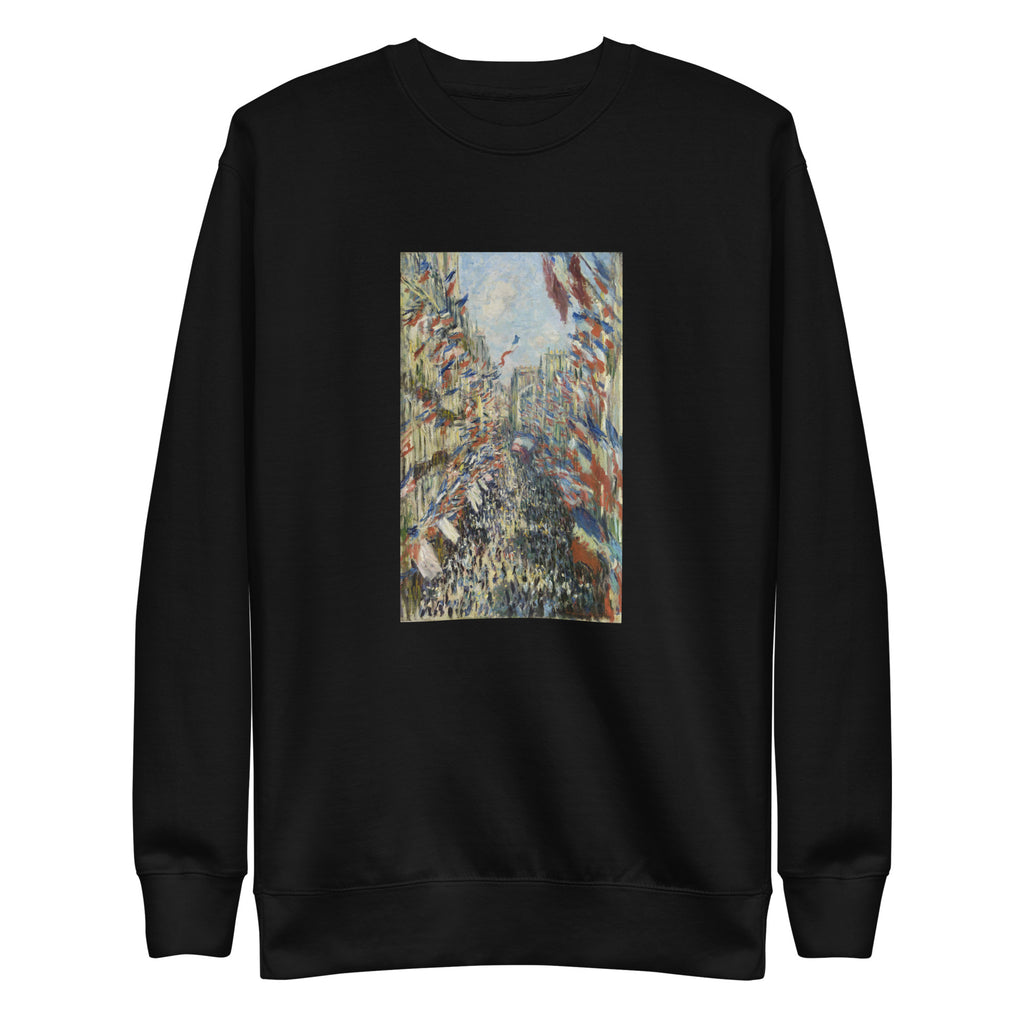 Black Sweater Claude Monet S The Rue Montorgueil In Paris Famous Painting Signature