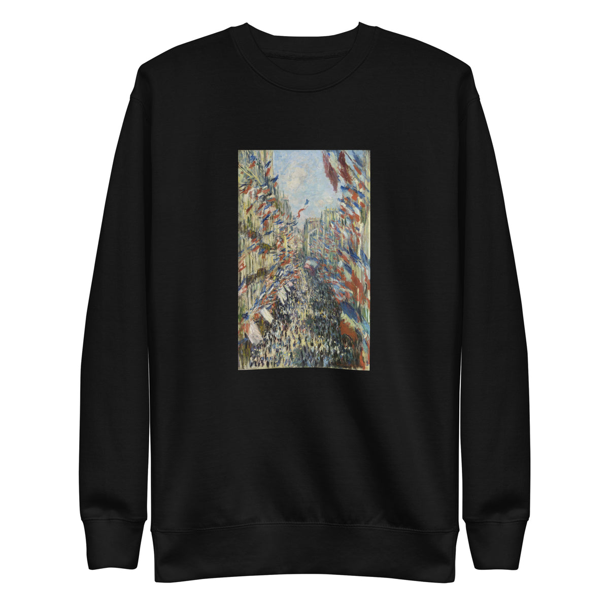 Black Sweater Claude Monet S The Rue Montorgueil In Paris Famous Painting Signature