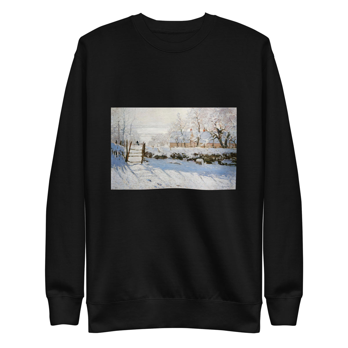 Black Sweater Claude Monet S The Magpie Famous Painting Signature
