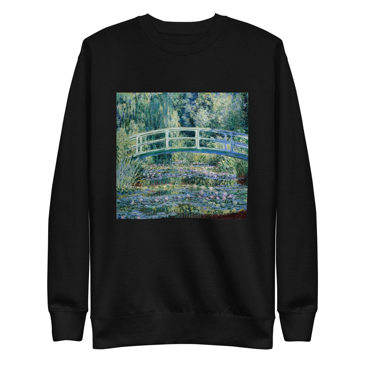 Black Sweater Claude Monet S Water Lilies And Japanese Bridge Famous Painting Signature