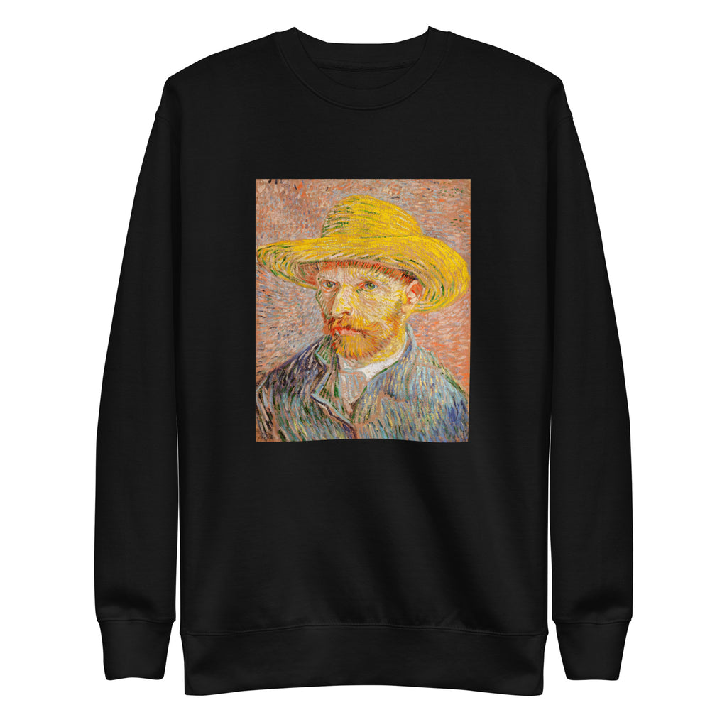 Black Sweater Self-Portrait With A Straw Hat Signature
