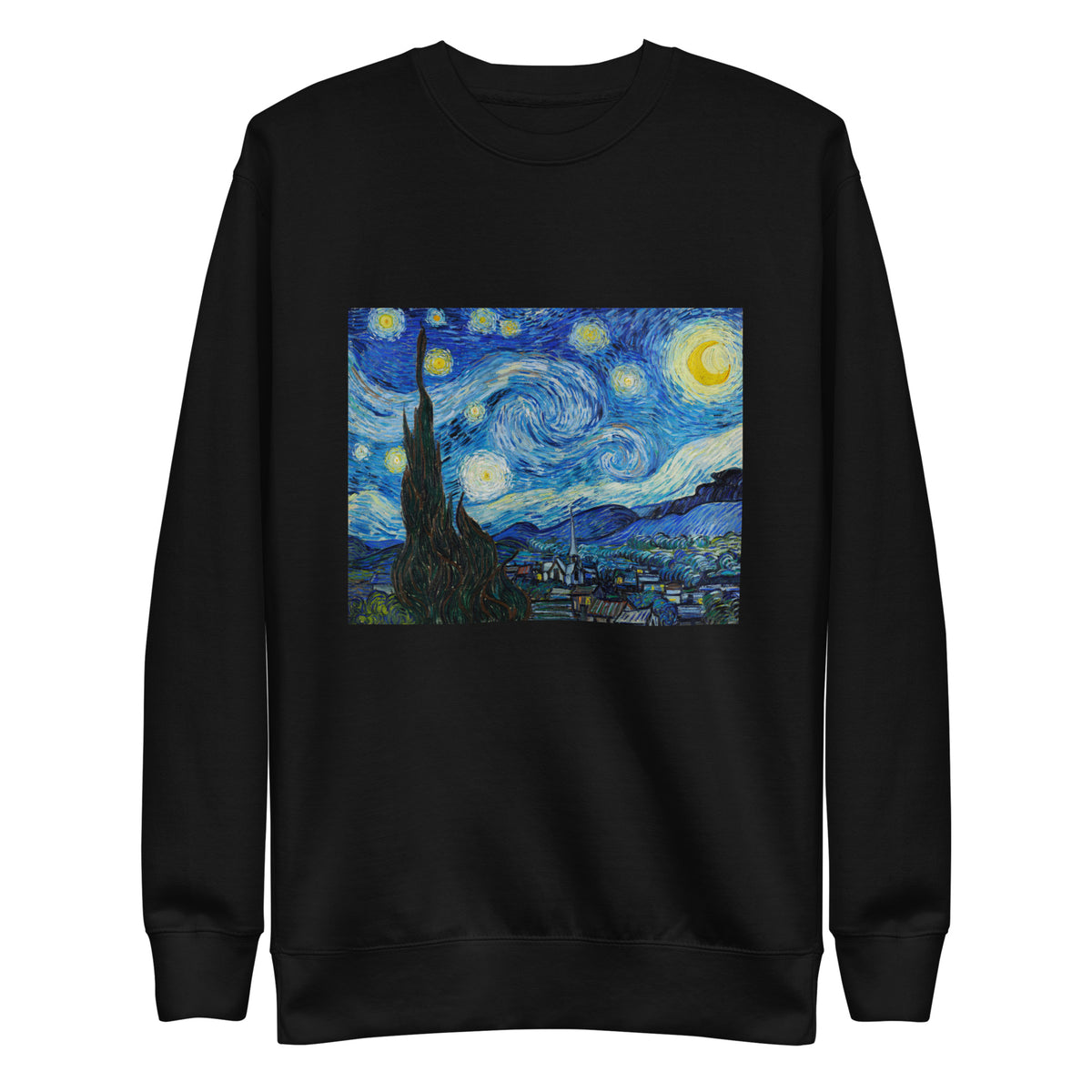 Black Sweater Vincent Van Gogh S The Starry Night Famous Painting Signature