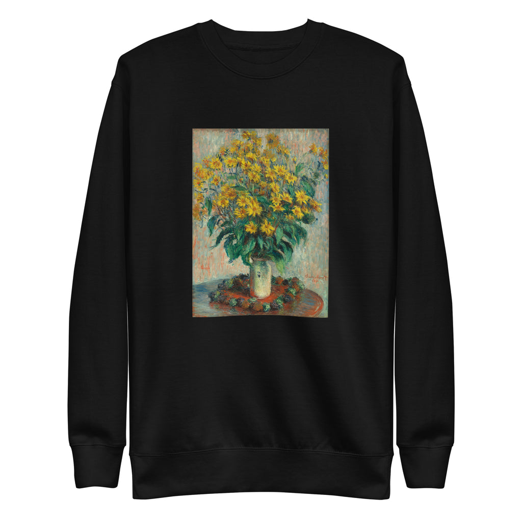 Black Sweater Jerusalem Artichoke Flowers Signature