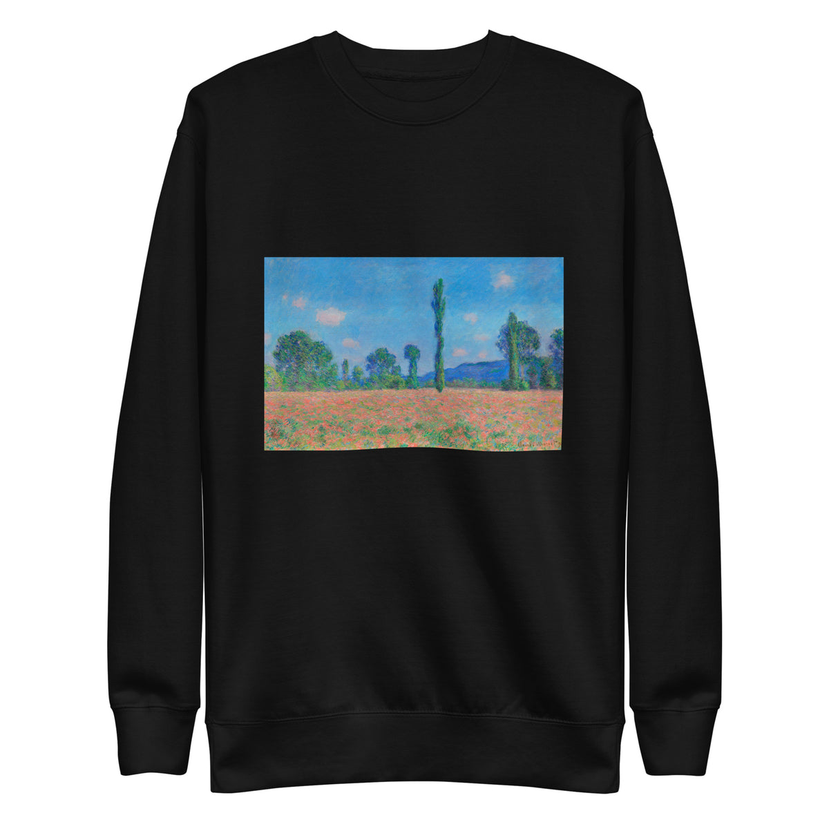 Black Sweater Poppy Field Giverny Signature
