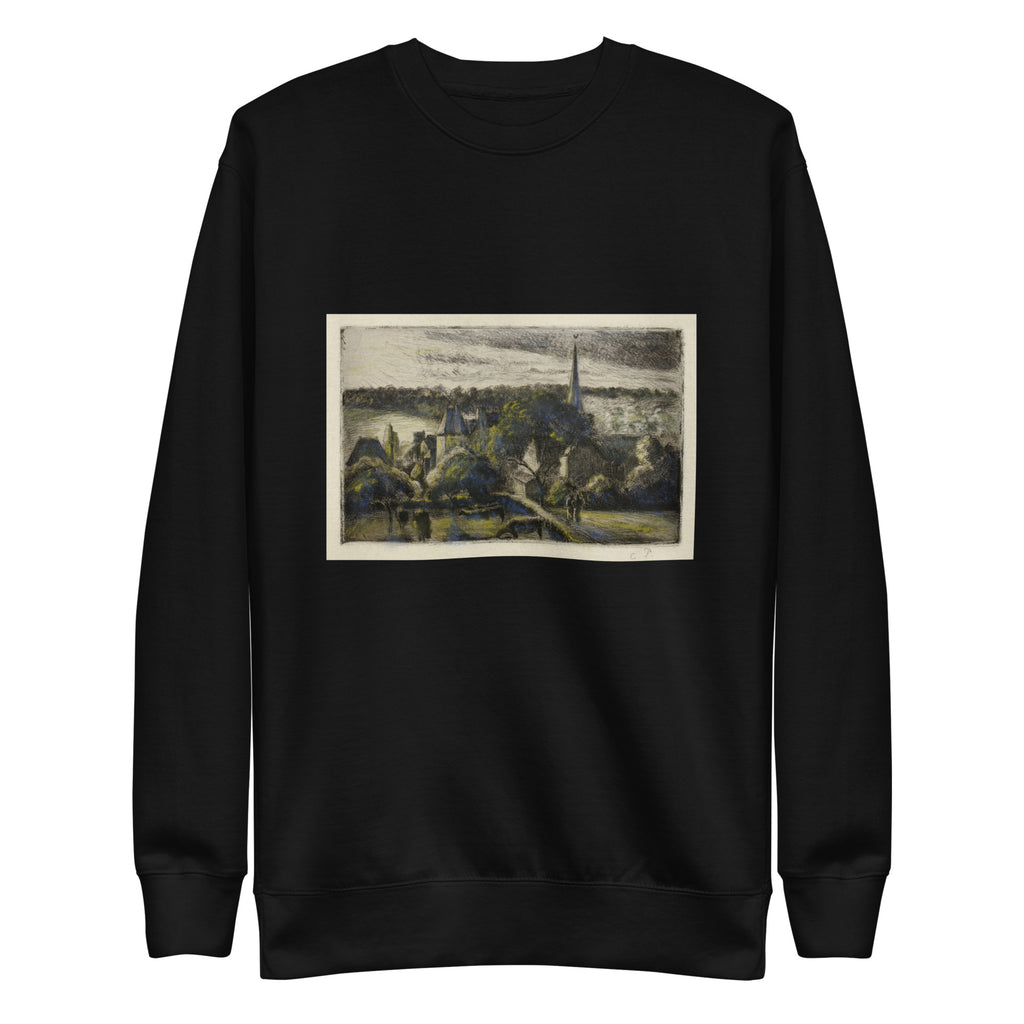 Black Sweater Church And Farm At Eragny Signature