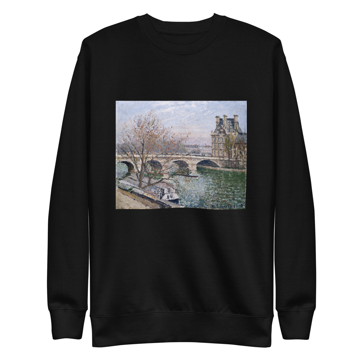 Black Sweater The Pont Royal And The Pavillon De Flore Signature