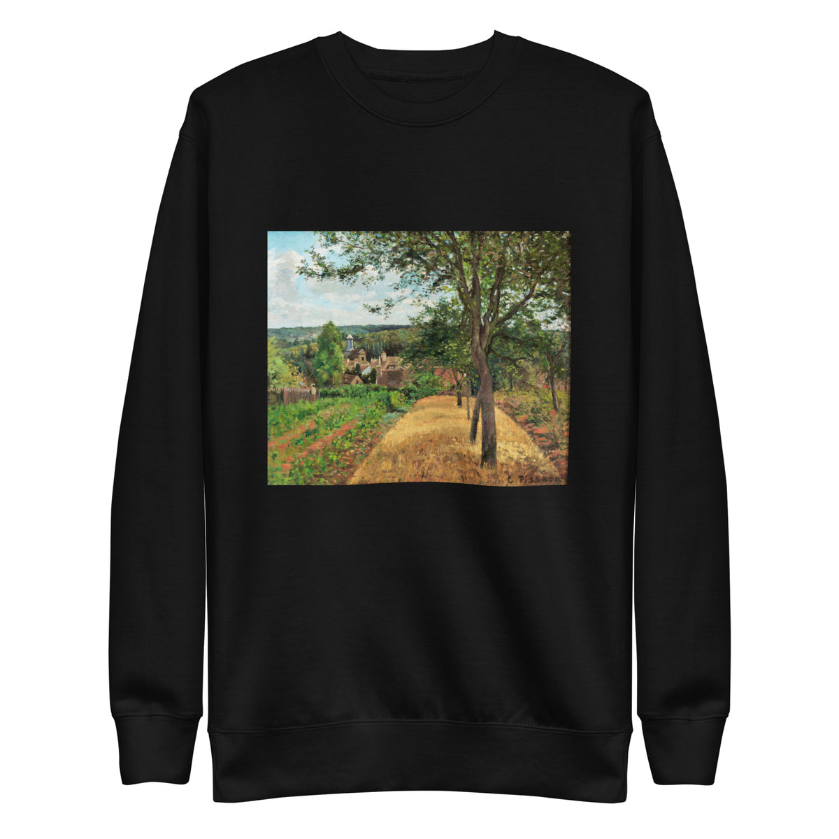 Black Sweater Orchards At Louveciennes Painting In High Resolution Signature
