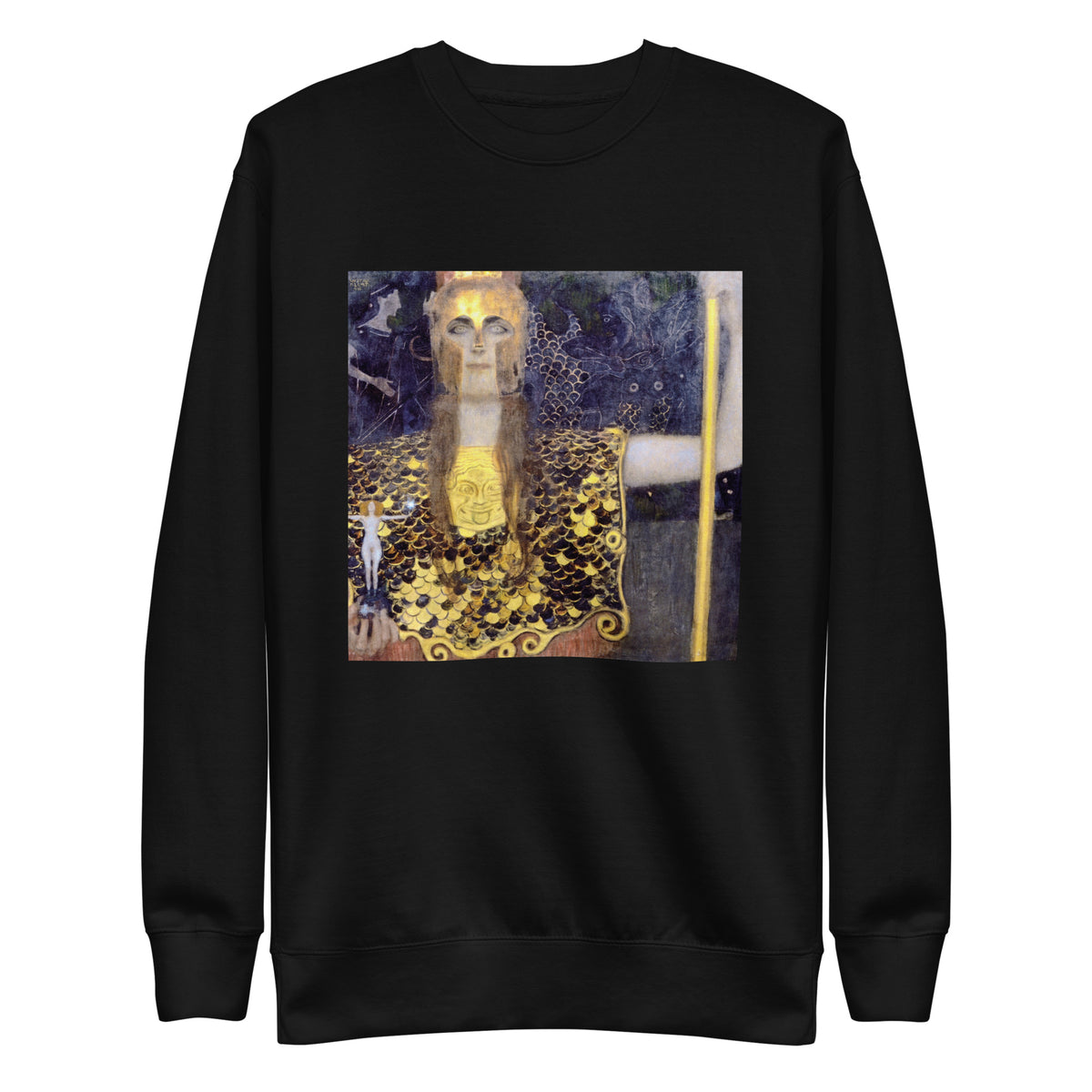 Black Sweater Gustav Klimt Pallas Athena Famous Painting Signature