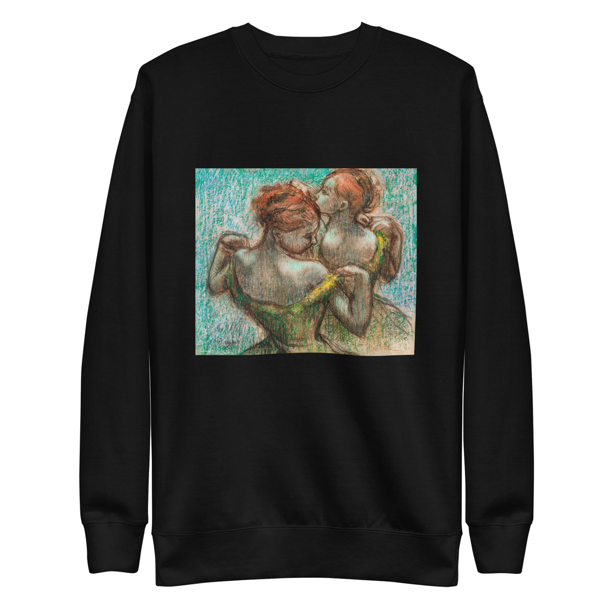 Black Sweater Two Dancers Half Length Signature
