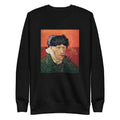 Black Sweater Self Portrait With Bandaged Ear And Pipe Vincent Van Gogh 1889 Signature