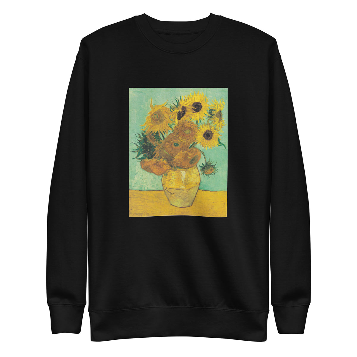 Black Sweater Twelve Sunflowers In A Vase Vincent Van Gogh 1888 Signature