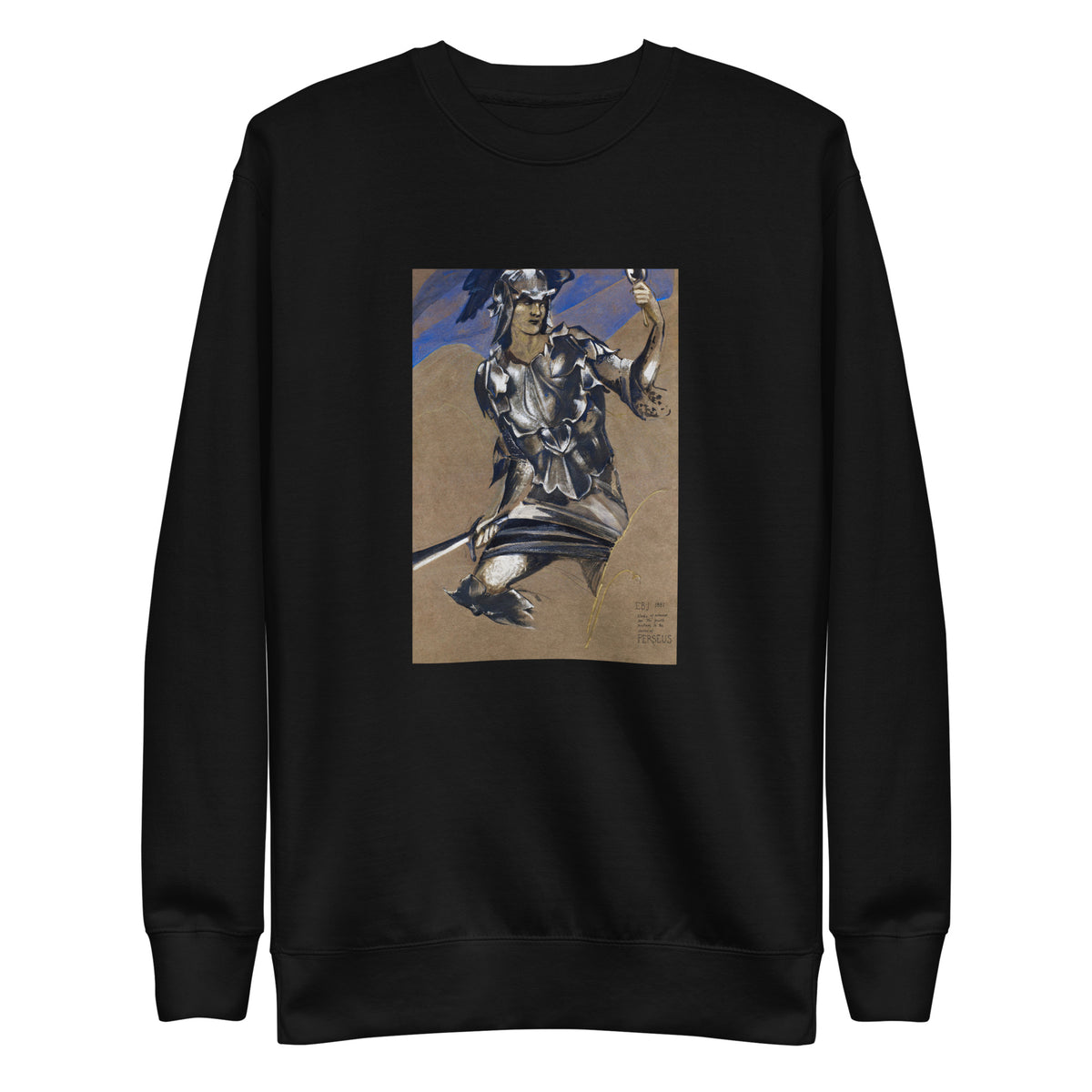 Black Sweater The Perseus Series - Study Of Perseus In Armour For The Finding Of Medusa Signature