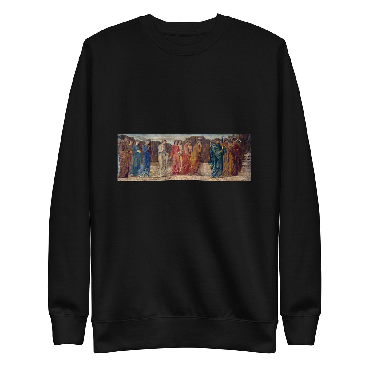 Black Sweater Cupid And Psyche - Palace Green Murals - The King And Other Mourners Abandon Psyche To The Monster Signature