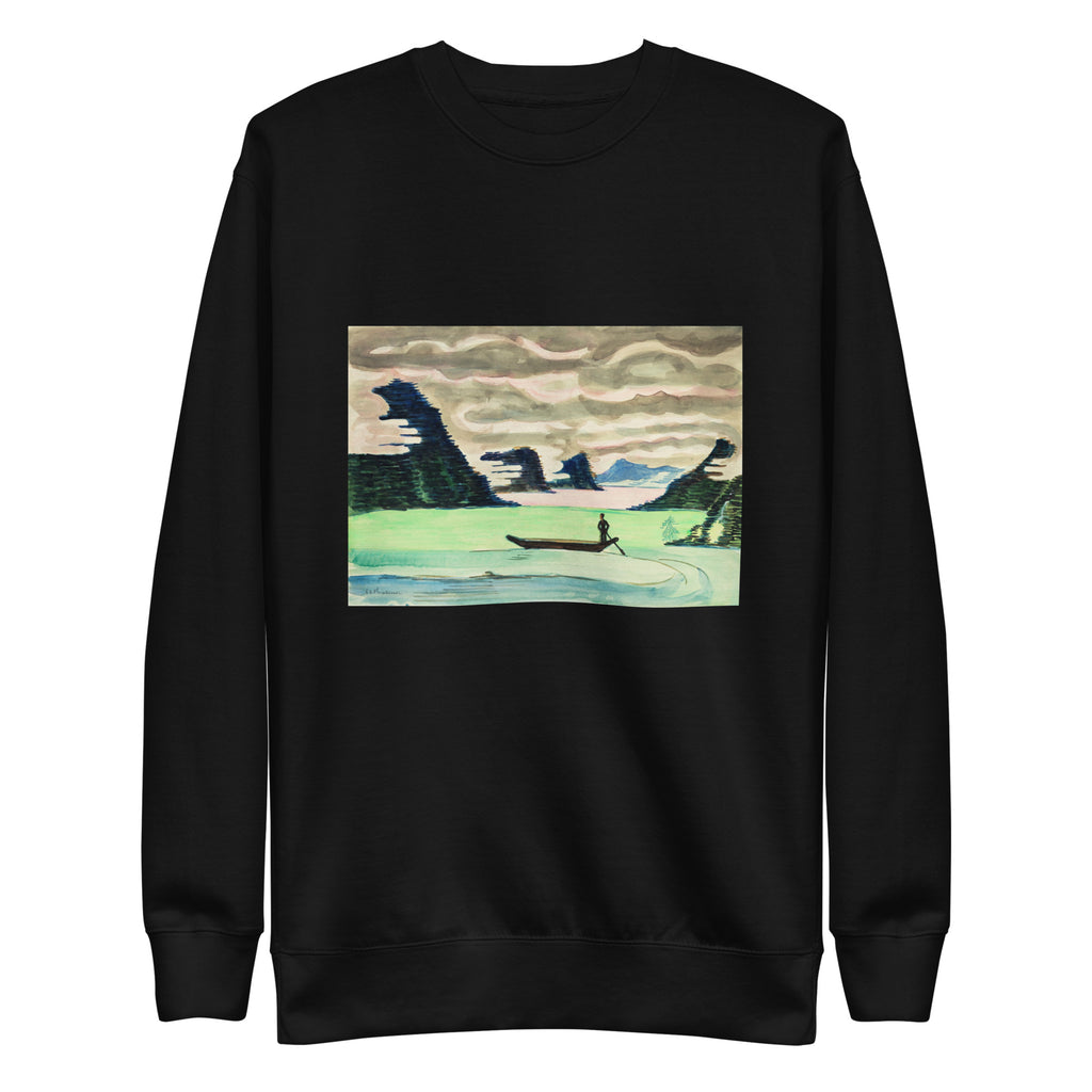 Black Sweater Mountain Lake Signature