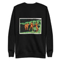 Black Sweater Bathers Throwing Reeds Print Signature
