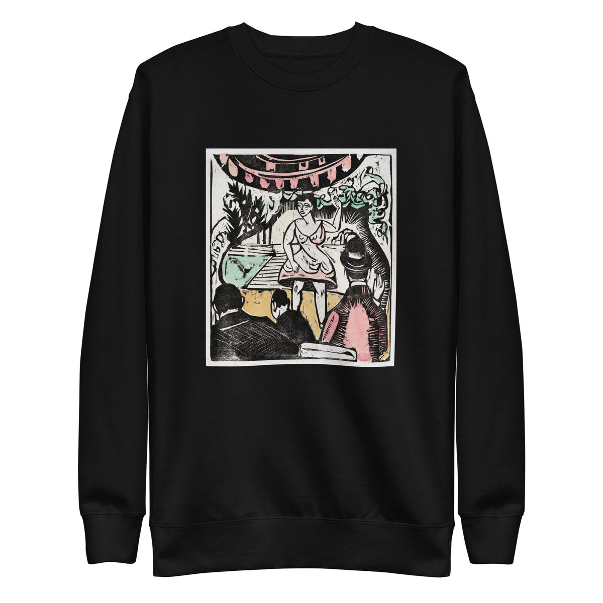 Black Sweater Little Variety Act With Singer Print  - Ernst Ludwig Kirchner 1880 Signature