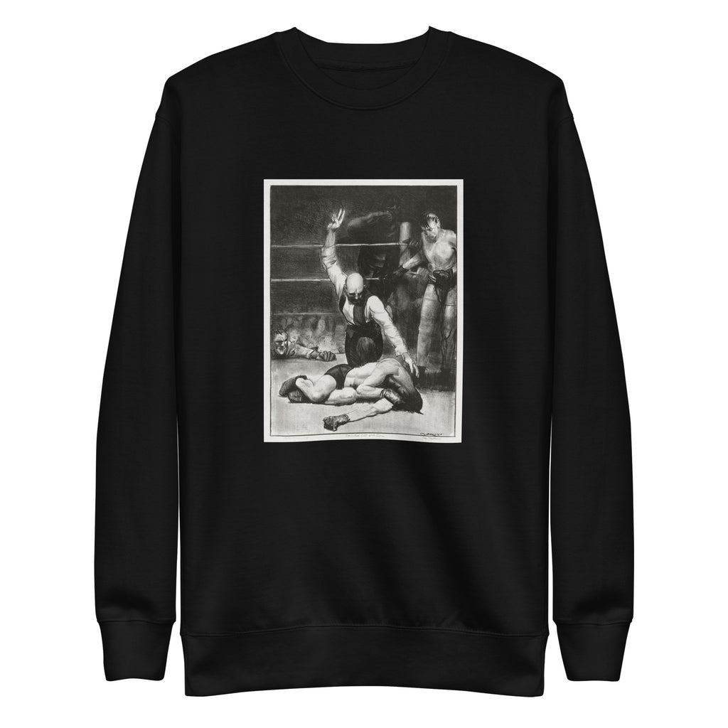 Black Sweater Counted Out Second Stone Print Signature