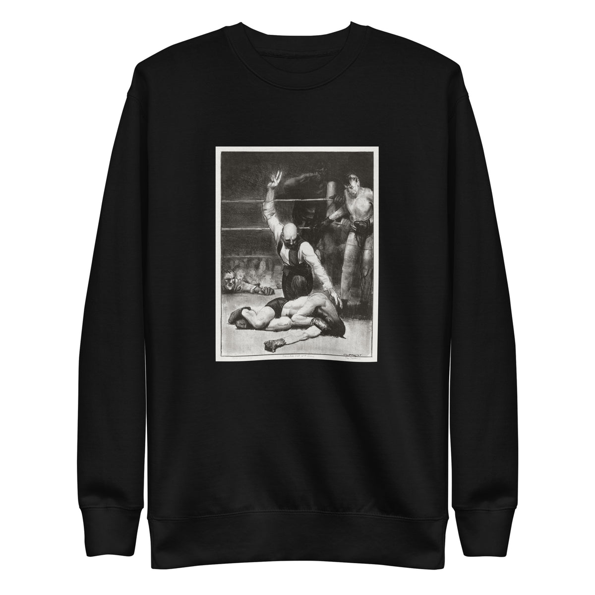 Black Sweater Counted Out Second Stone Print Signature