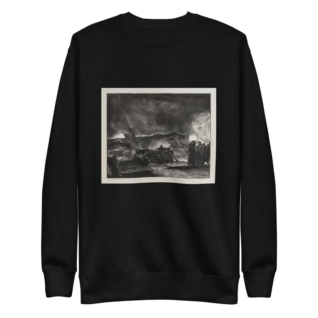 Black Sweater Allan Donn Puts To Sea Print Signature