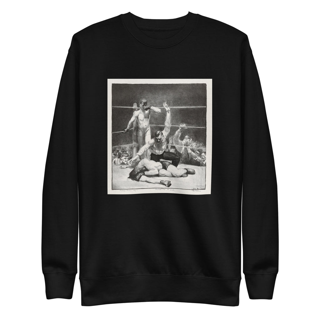 Black Sweater Counted Out First Stone Print Signature