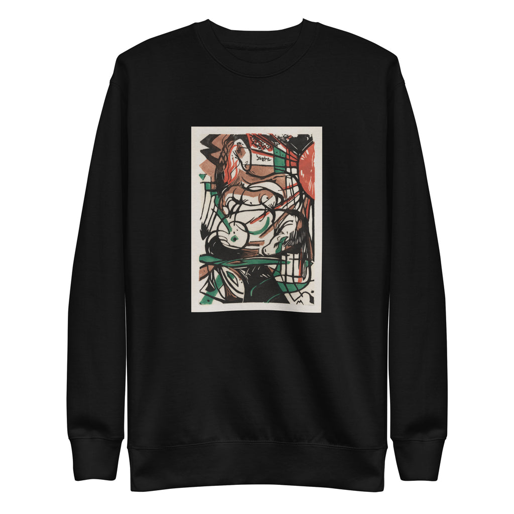 Black Sweater The Birth Of Horses Print Signature
