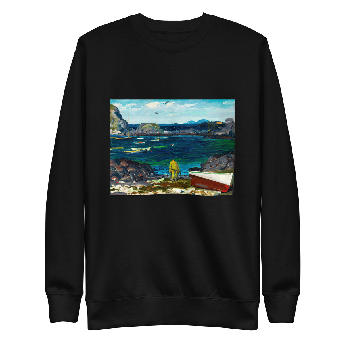 Black Sweater The Harbor Monhegan Coast Maine Signature