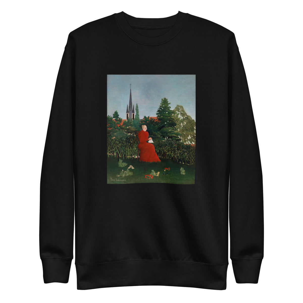 Black Sweater Portrait Of A Woman In A Landscape Portrait De Femme Dans Un Paysage Signature