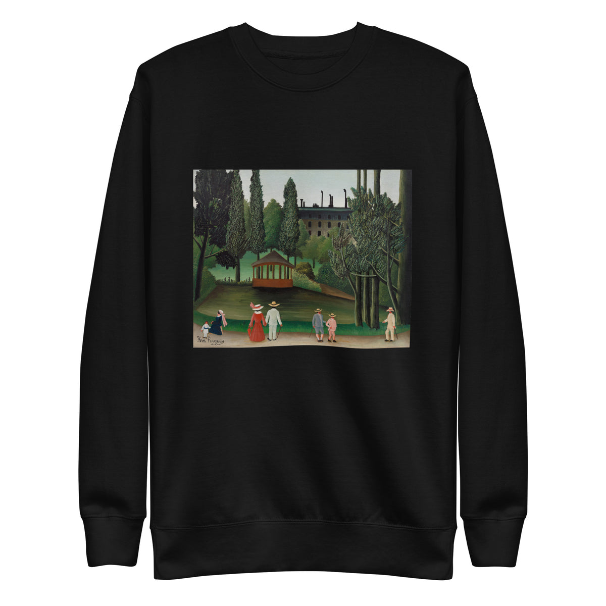 Black Sweater View Of Montsouris Park The Kiosk Vue Du Parc Montsouris Le Kiosque Signature