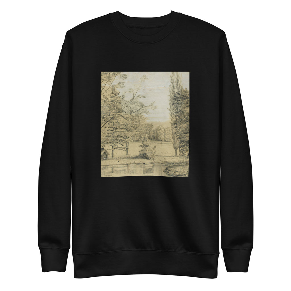 Black Sweater River And Park Landscape Signature