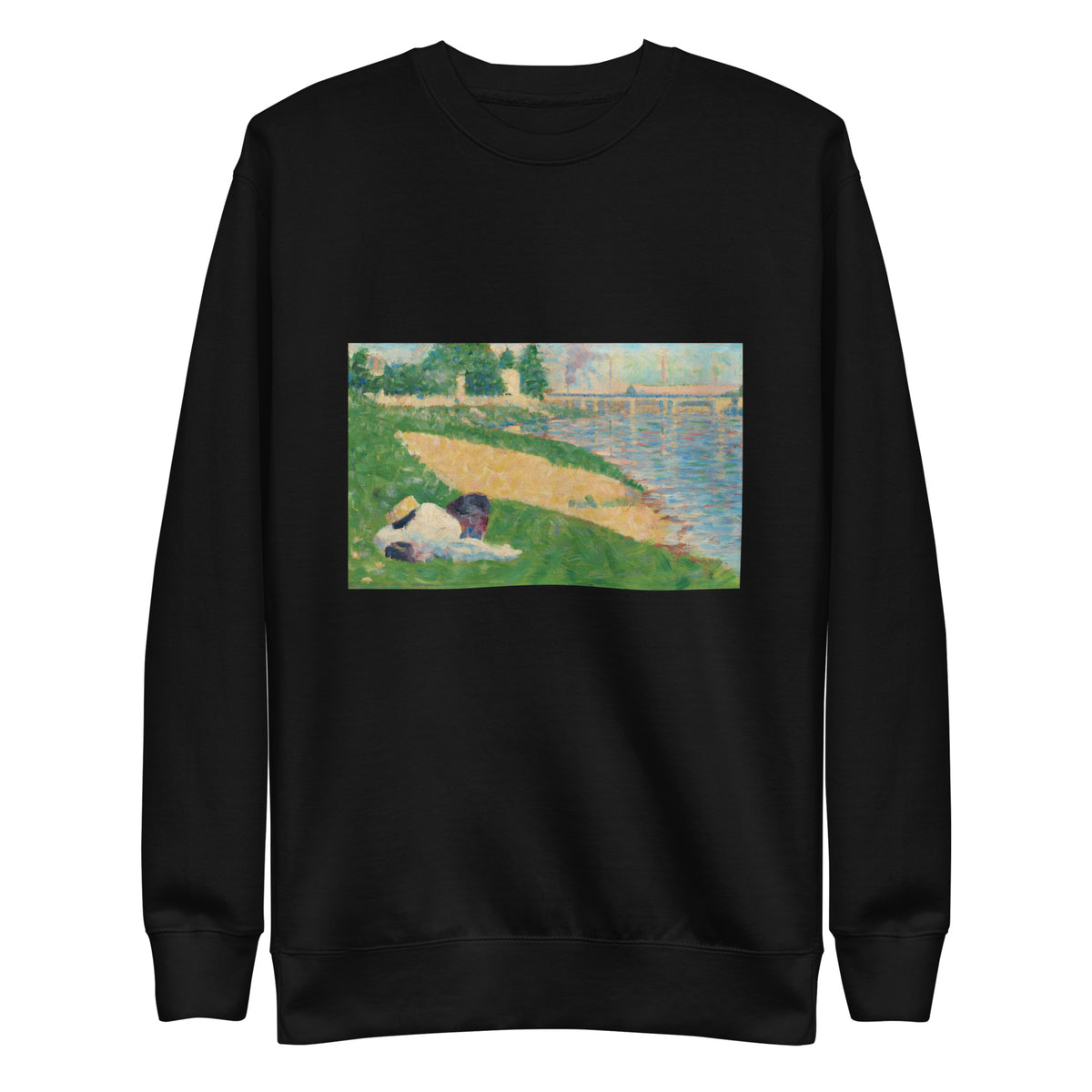 Black Sweater The Seine With Clothing On The Bank Study For Bathers At Asnieres Signature