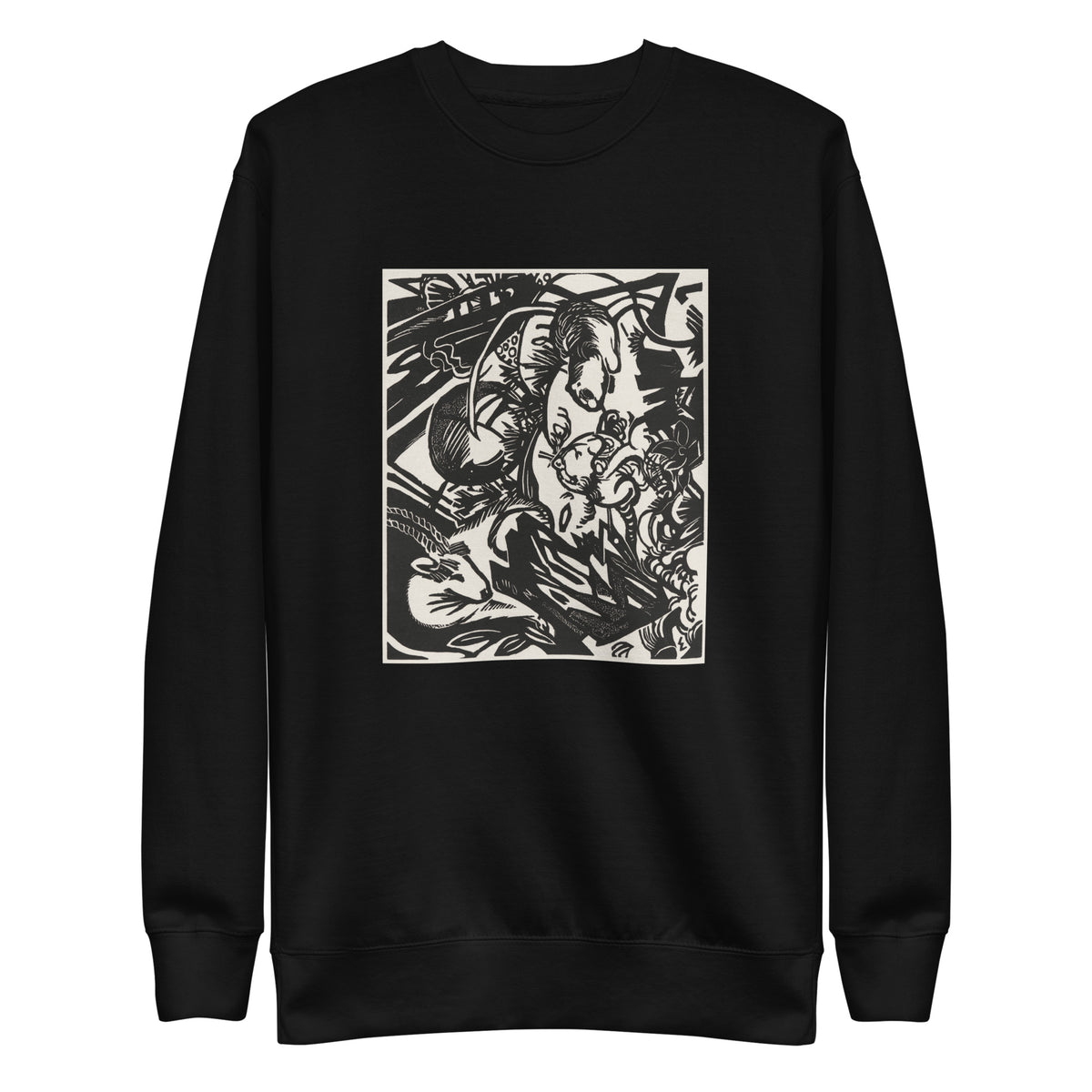 Black Sweater Animal Legend Tierlegende Print Signature
