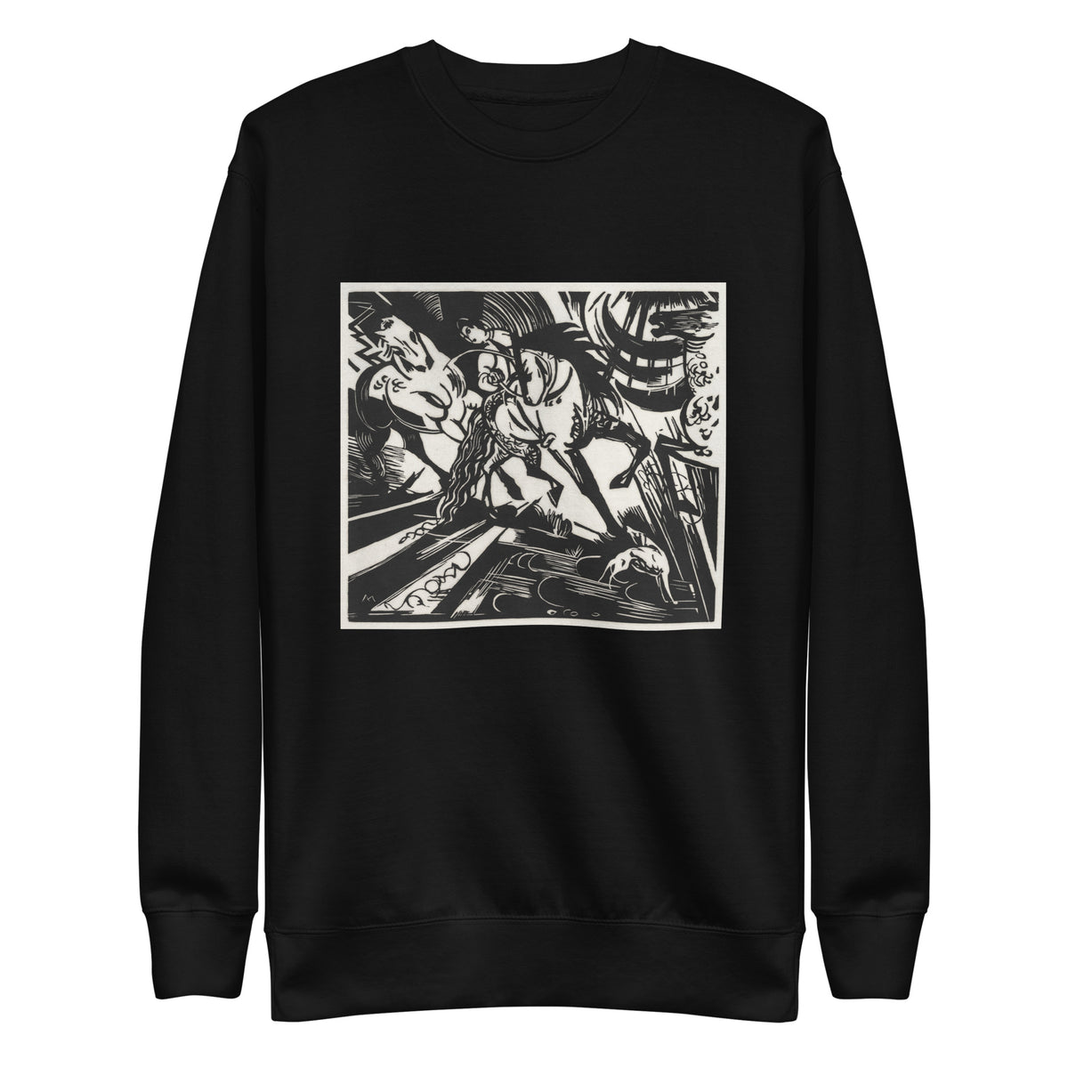 Black Sweater The Riding School Print Signature
