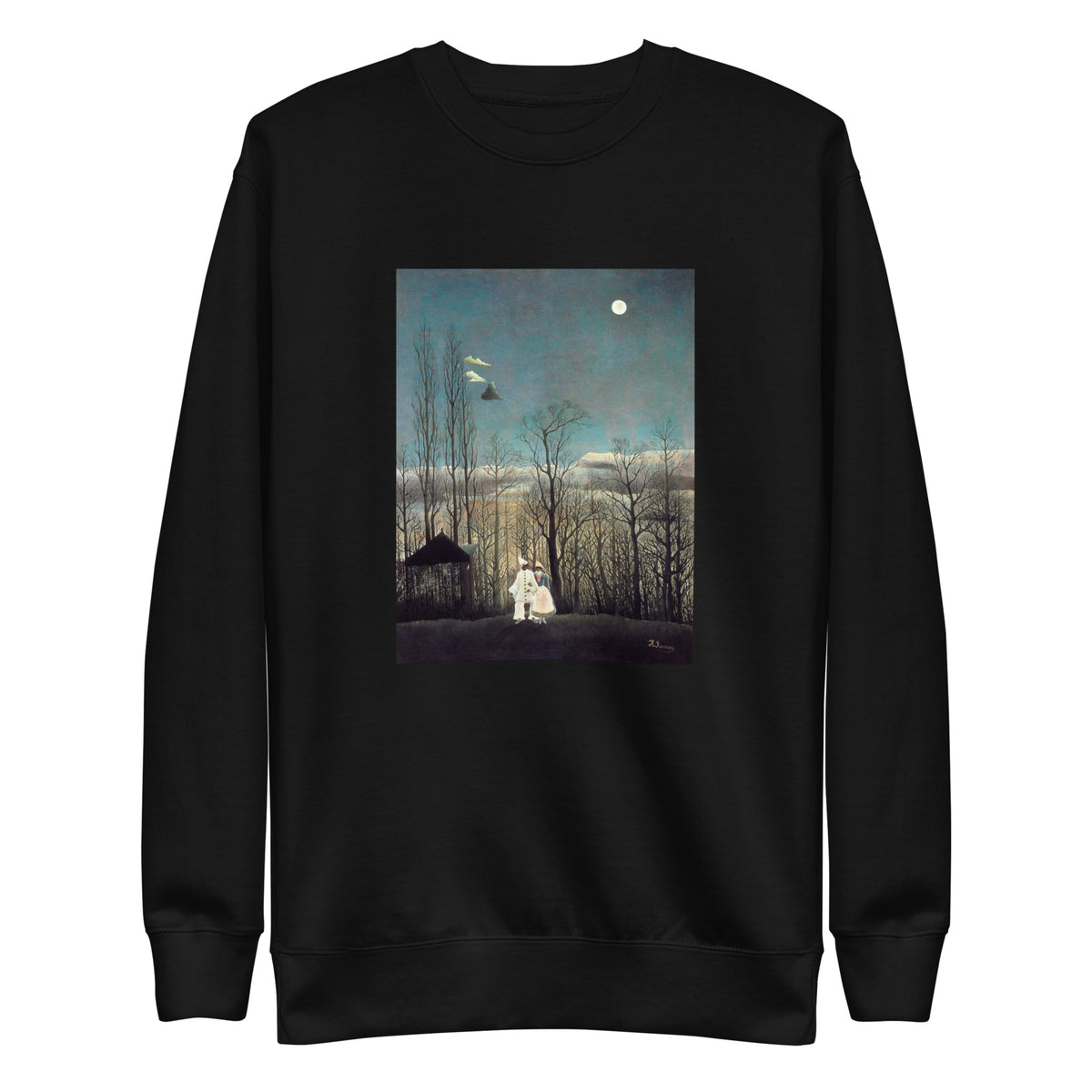 Black Sweater Henri Rousseau Carnival Evening Famous Painting Signature
