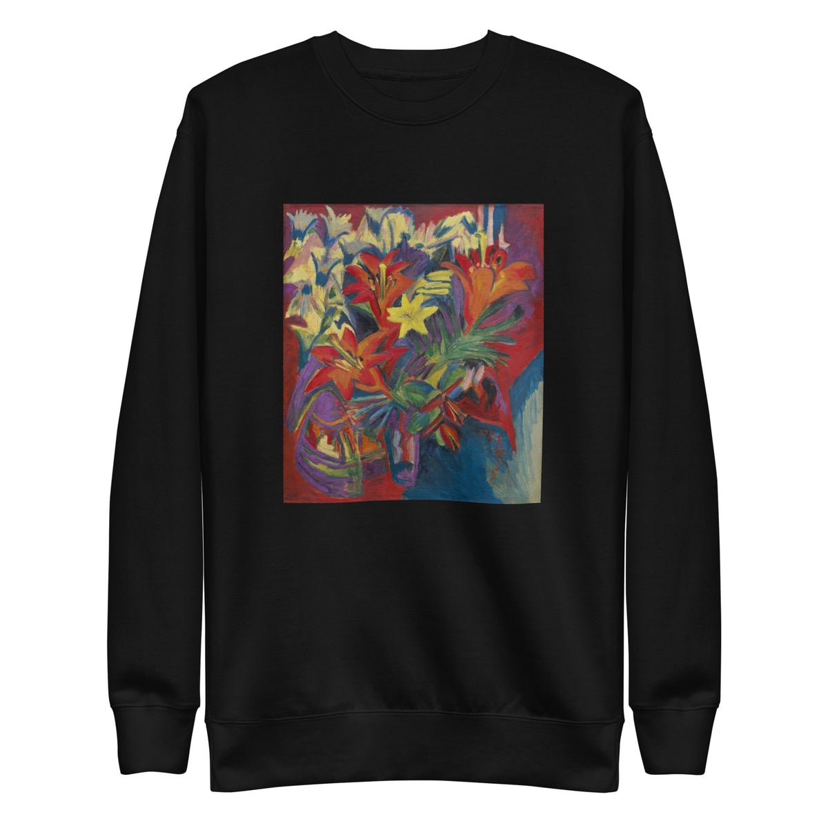 Black Sweater Ernst Ludwig Kirchner Still Life With Lilies Famous Painting Signature