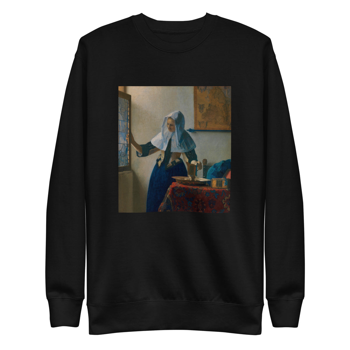 Black Sweater Young Woman With A Water Pitcher Signature