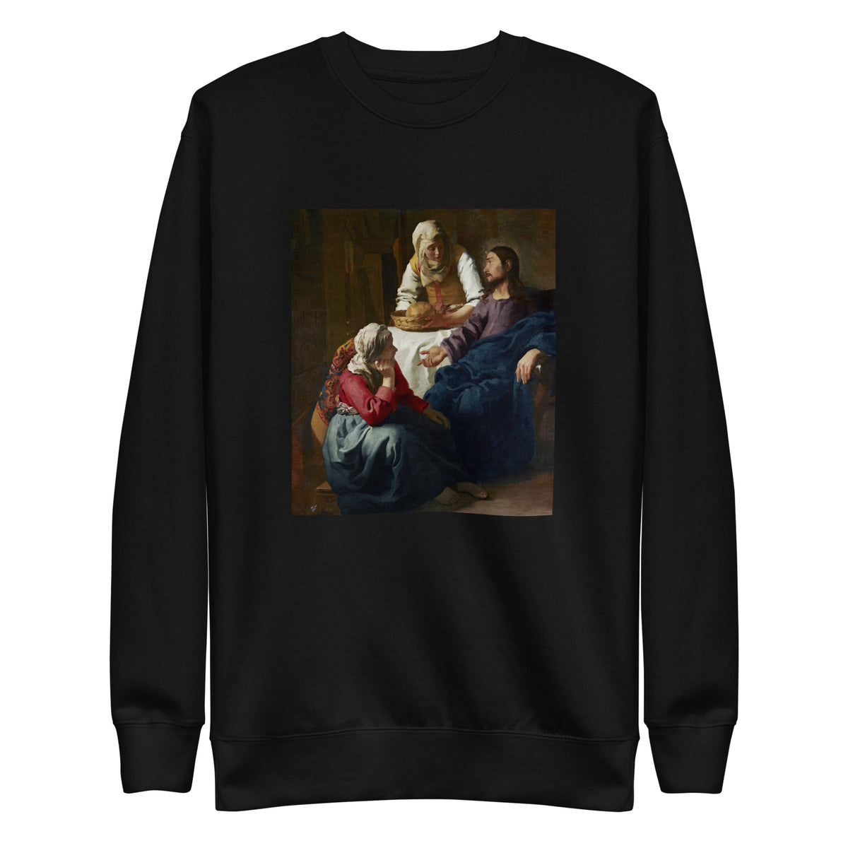 Black Sweater Johannes Vermeer Christ In The House Of Martha And Mary Famous Painting Signature